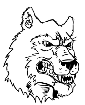 Huskies Mascot Decal / Sticker 4