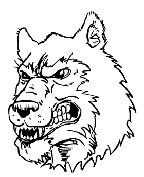 Wolves Mascot Decal / Sticker 6