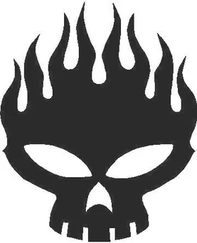 Flaming Skull Decal / Sticker 04