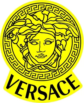 Yellow and Black Versace Decal / Sticker 11