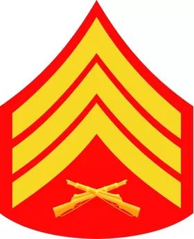 USMC Sergeant Chevron Decal / Sticker 02