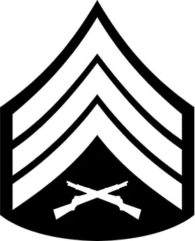 USMC Sergeant Chevron Decal / Sticker 03