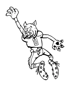 Football Bobcat Mascot Decal / Sticker 0