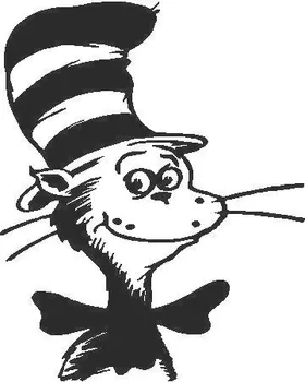 Cat In The Hat Decal / Sticker 02