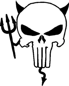 Punisher Devil Decal / Sticker