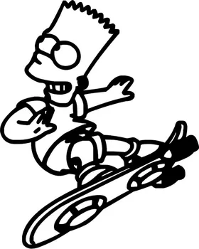 Bart Hoverboard Futurama Decal / Sticker 08