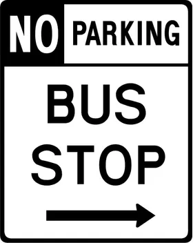 Bus Stop No Parking Decal / Sticker 01