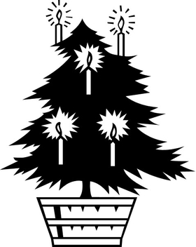 Christmas Tree Decal / Sticker 01