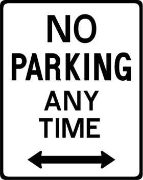 No Parking Anytime Decal / Sticker 07