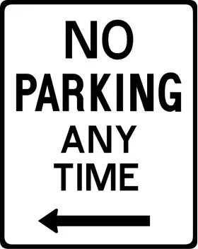 No Parking Anytime Decal / Sticker 09