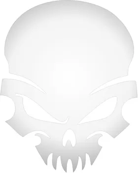 White Fade Skull Decal / Sticker 42