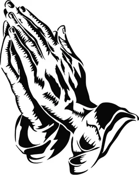 Prayer Hands Decal / Sticker 02