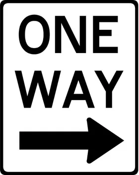 One Way Decal / Sticker 01