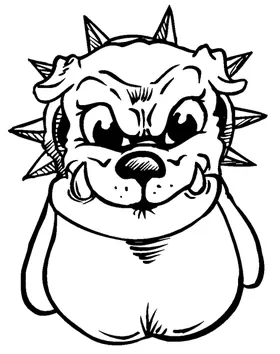 Bulldog Mascot Decal / Sticker 2