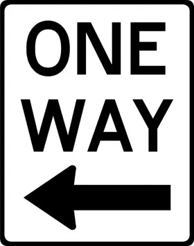 One Way Decal / Sticker 03