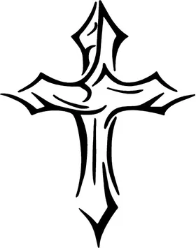 Tribal Cross Decal / Sticker 03