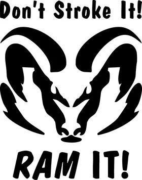 Don't Stroke It, RAM It Decal / Sticker