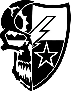 Ranger DUI Skull and Crest Decal / Sticker 01