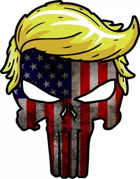 American Flag Donald Trump Punisher Decal / Sticker 179