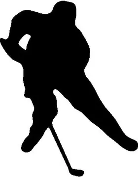 Hockey Player Decal / Sticker 06