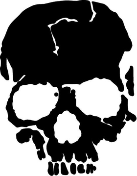 Cracked Skull Decal / Sticker 30