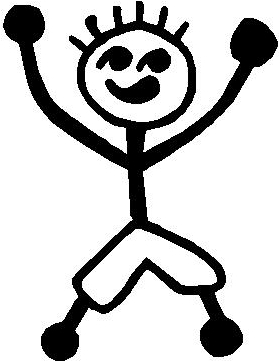 Shorts Boy Stick Figure Decal / Sticker 06