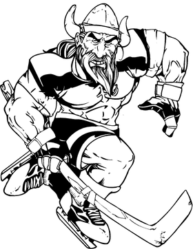 Vikings Hockey Mascot Decal / Sticker