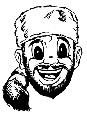 Frontiersman Mascot Decal / Sticker 1