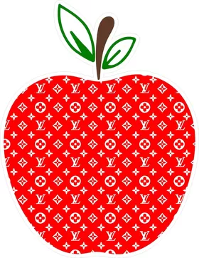 Louis Vuitton Red Apple Decal / Sticker 36