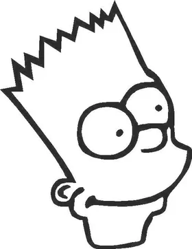 Simpsons Bart's Head Decal / Sticker