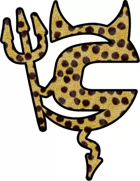 Cheetah Print Cannondale Devil Decal / Sticker 02