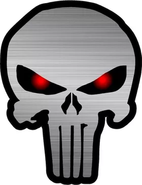 Brushed Red Eyed Punisher Decal / Sticker 21
