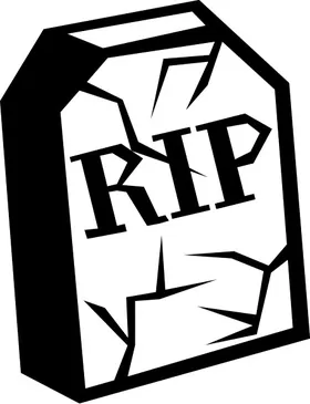 RIP Tombstone Decal / Sticker 01