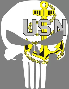 Navy Chief Anchor Punisher Decal / Sticker 123