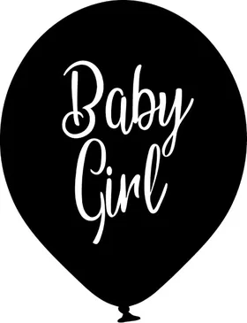 Baby Girl Balloon Decal / Sticker 02