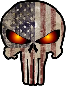 American Flag Punisher Decal / Sticker 72