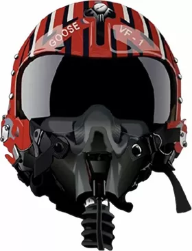 Top Gun Goose Helmet Image Decal / Sticker 04