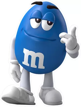 Blue Peanut M&M Decal / Sticker 74