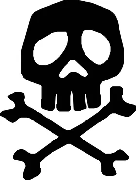 Captain Harlock Skull and Cross Bones Decal / Sticker 01