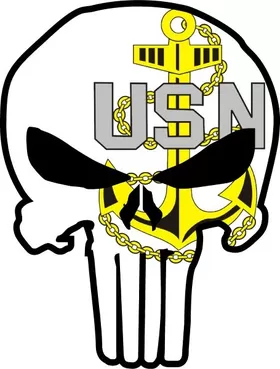 Navy Chief Anchor Punisher Decal / Sticker 124