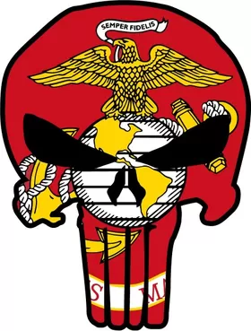 Marines Flag Punisher Decal / Sticker 99