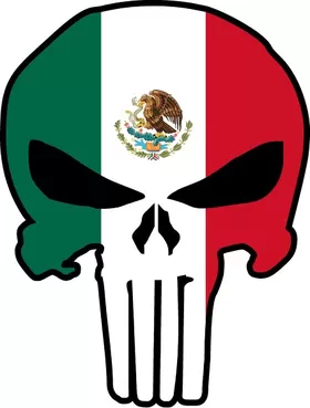 Mexian Flag Punisher Decal / Sticker 133