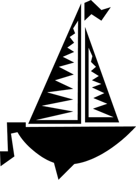 Sail Boat Decal / Sticker 04