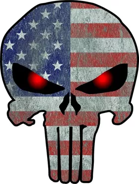 American Flag Punisher Decal / Sticker 70