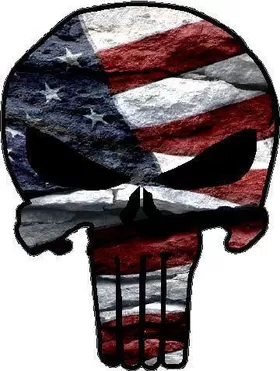 American Flag Punisher 02 Decal / Sticker