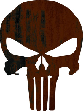 Rusted Punisher Decal / Sticker 30