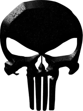 Simulated Black Beveled Punisher Decal / Sticker 146