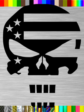 American Flag Punisher Decal / Sticker 37