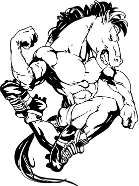 Soccer Horse Mascot Decal / Sticker
