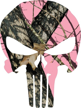Pink Camouflage Punisher Decal / Sticker 52